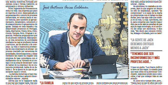 José Antonio Arias en el suplemento dominical de Diario Jaén